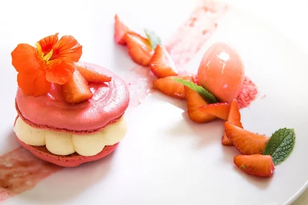 Macaron à la fraise