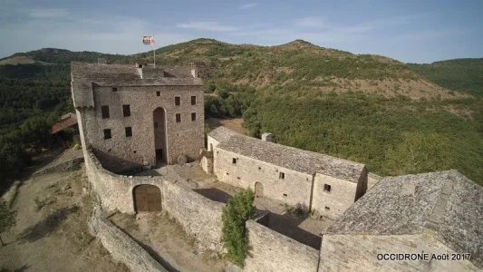 château vu en drone