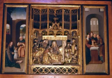 Triptyque dans la chapelle des Augustins à St Geniez d'Olt