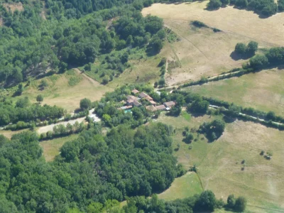 la ferme de daoudou vue d'avion